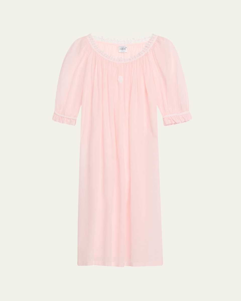 Sissi 4 Lace-Trim Cotton Nightgown